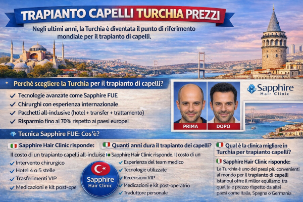 Trapianto Capelli Turchia, Istanbul (Costo) Prezzi